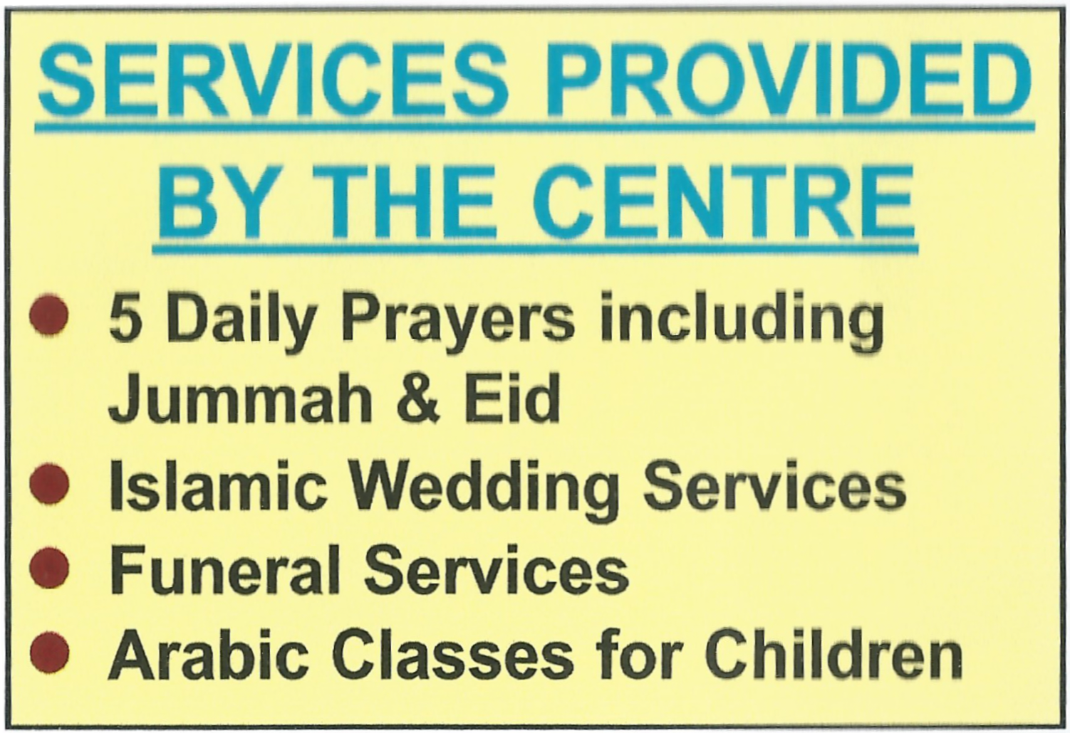 Mid Sussex Islamic Centre & Mosque, fajr, zuhr, asr, maghrib, isha, 5 daily prayers including Jummah & Eid. Islamic Weddings Services, Funeral Services, Arabic Classes for children